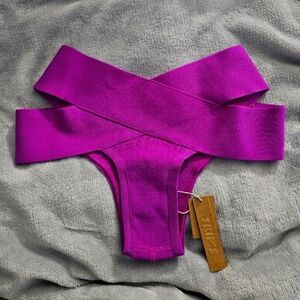 NWT - SKIMS - Knit Swim Strappy Bikini Bottom - Lollipop - XXS